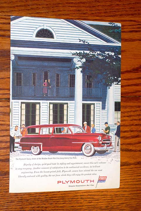 1953 Plymouth Old Car Ad PL873 1953 Plymouth 663 x 10