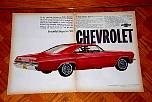 1965  Chevy Chevrolet  Vintage Old Car Ad  Advertisement For Sale