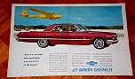 1963 Chevy Chevrolet  Vintage Old Car Ad  Advertisement For Sale