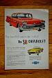 1958  Chevy Chevrolet  Vintage Car Ad  Advertisement For Sale