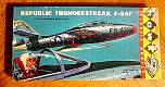 Hawk F 84 Republic Thunderstreak jet plane Model Kit 1958 