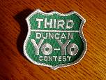 duncan yo yo sew on patch  champion 3rd contest